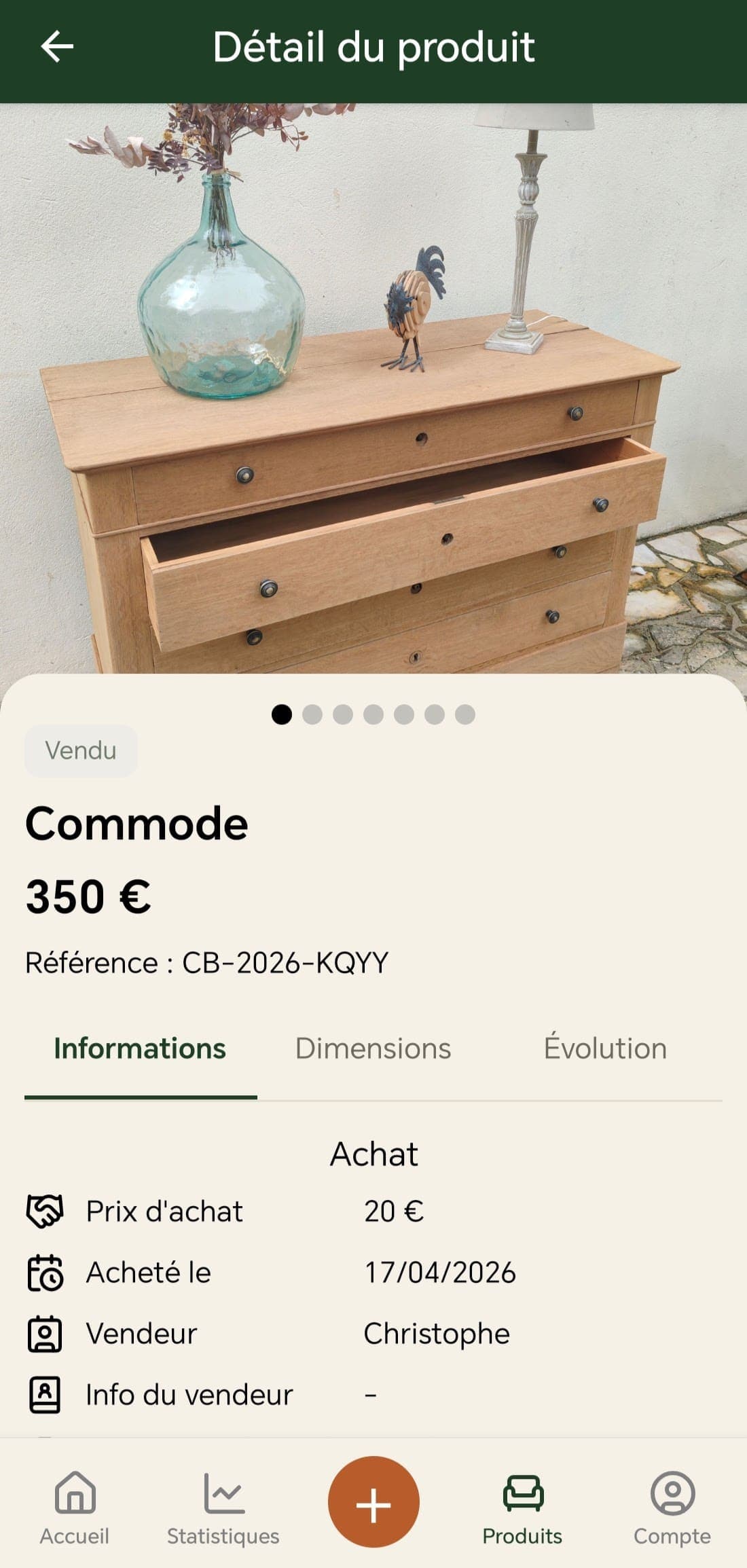 Fiche produit Seconia